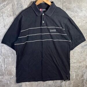 Chaps Ralph Lauren Midweight Cotton Polo Shirt, Navy Blue, Men's XLT preppy